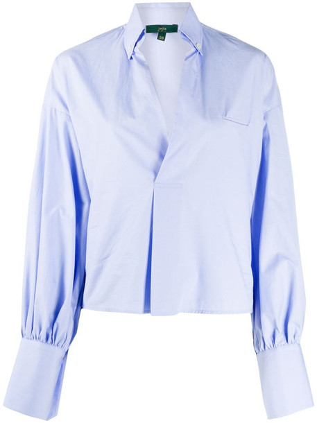 Jejia pull-over long sleeve shirt in blue