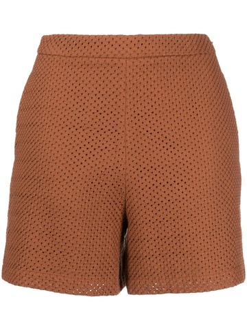 federica tosi high-waisted shorts - brown