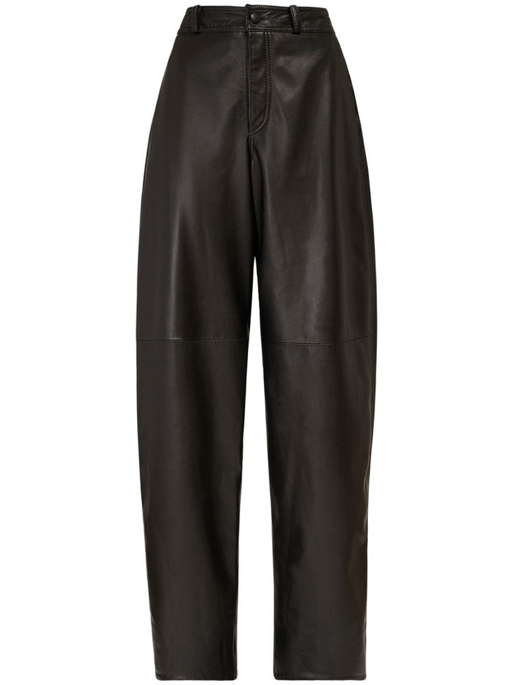 NYNNE Briony High Waist Leather Pants in black