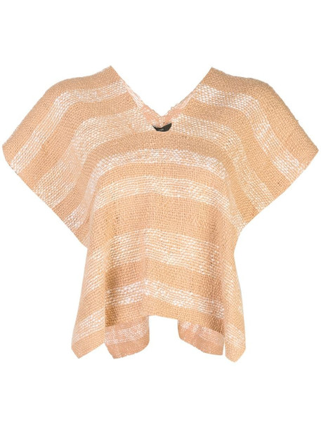 VOZ Gradient knitted poncho in pink