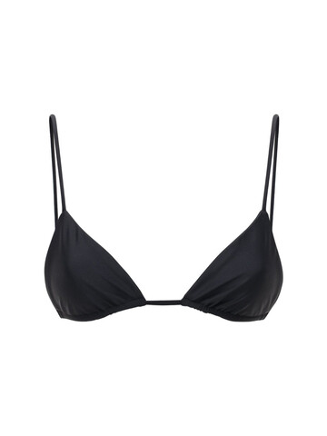 JADE SWIM Via Triangle Bikini Top in black