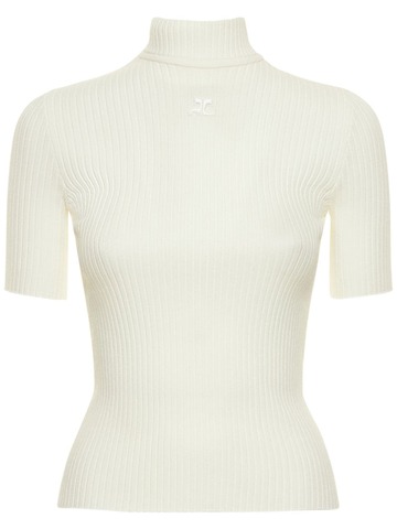 COURREGES Knit Top in white