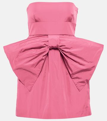 redvalentino bow-embellished minidress in pink