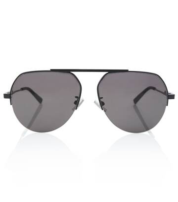 bottega veneta aviator sunglasses in black