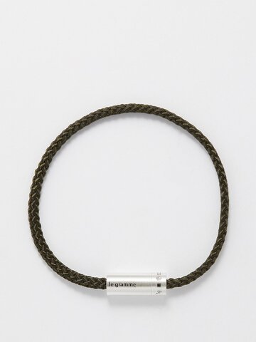 le gramme - 7g sterling-silver cable bracelet - mens - khaki