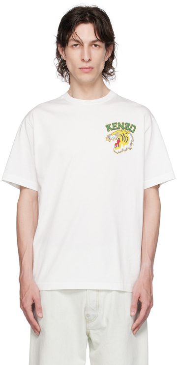 kenzo white kenzo paris varsity jungle tiger t-shirt
