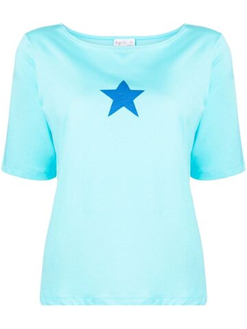 agnès b. agnès b. star-print cotton T-shirt - Blue
