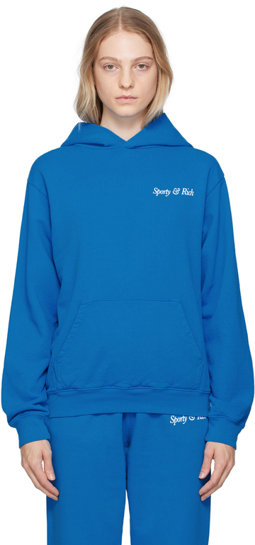 sporty & rich blue 'health & wellness club' hoodie