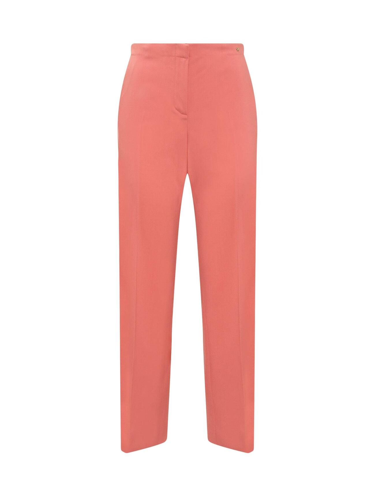 Versace High Waist Kick-flare Trousers in coral
