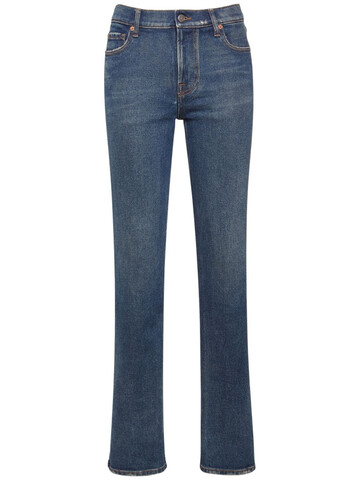 VALENTINO Straight Silk Blend Denim Jeans