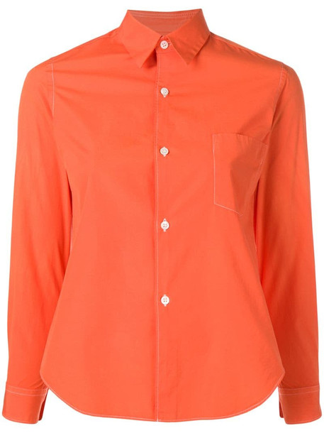 Comme Des Garçons Pre-Owned chest pocket shirt in orange