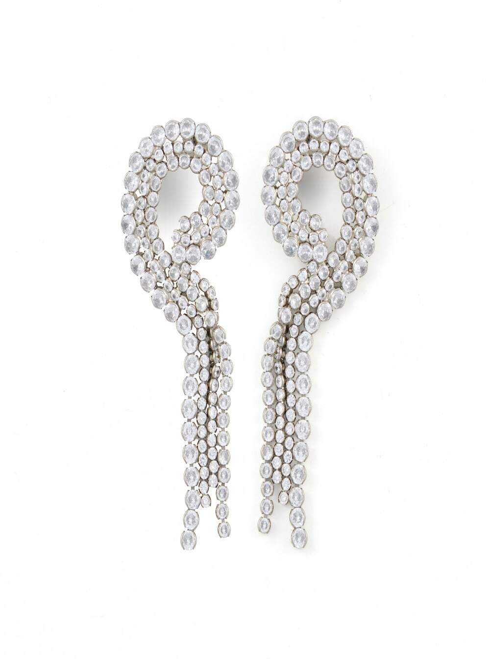 Silvia Gnecchi Atlantis Earrings With Applied Crystals in metallic