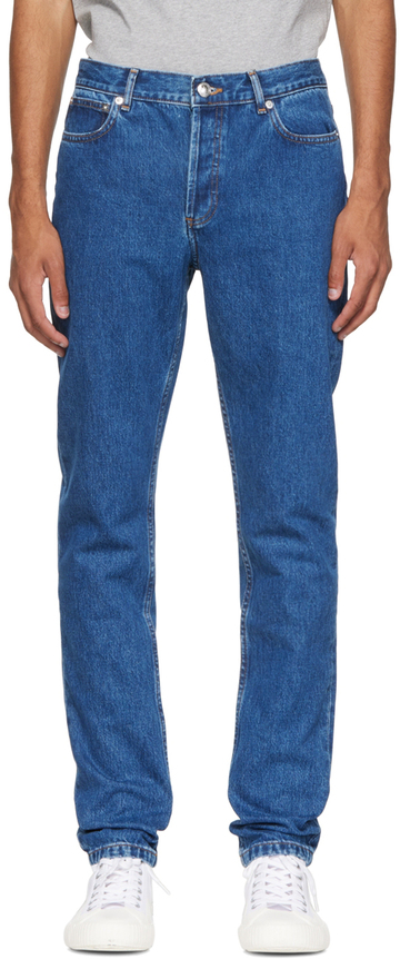 a.p.c. a.p.c. blue petit new standard jeans in indigo