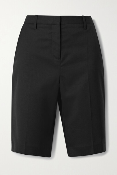 Nili Lotan - Montreal Wool-blend Twill Shorts - Black