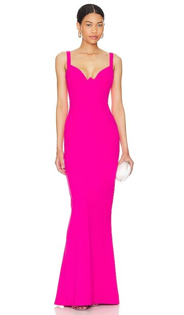 Nookie Romance Gown in Fuchsia in pink