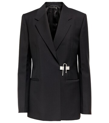givenchy wool and mohair blazer in black