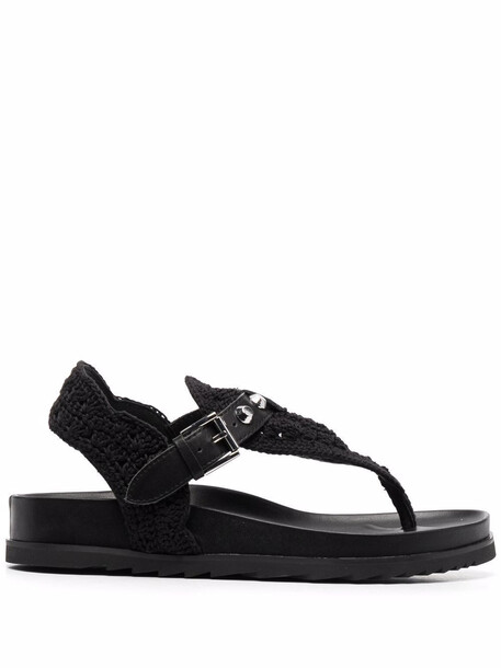 ASH Union crochet-strap sandals - Black