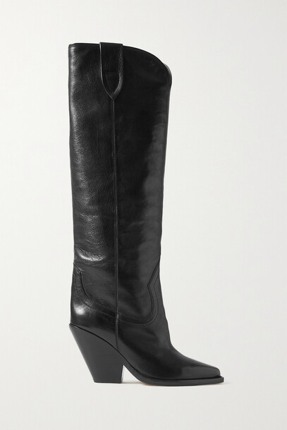 Isabel Marant - Lomero Leather Knee Boots - Black