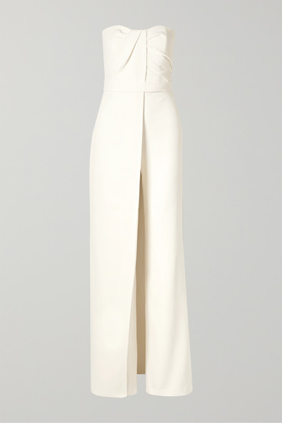 SAFIYAA - Layered Strapless Crepe Jumpsuit - Ivory