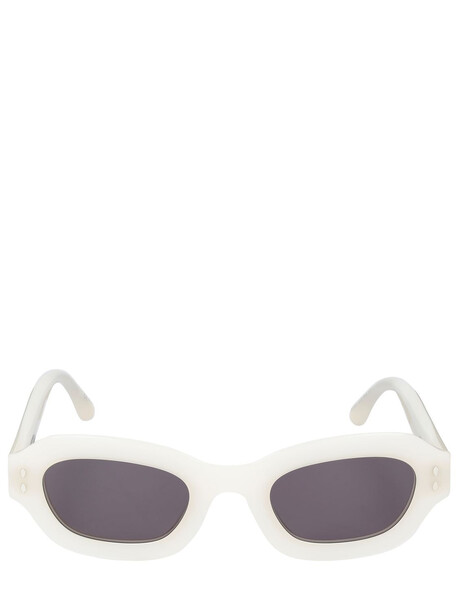ISABEL MARANT Kelsy Squared Acetate Sunglasses in grey / ivory