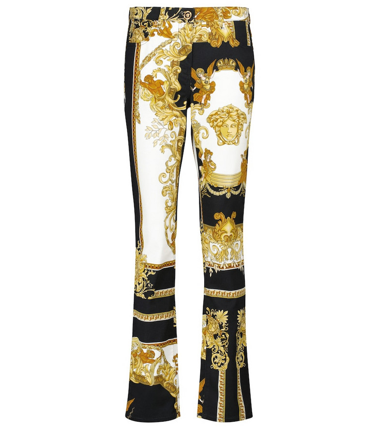 Versace Barocco flared jeans in gold