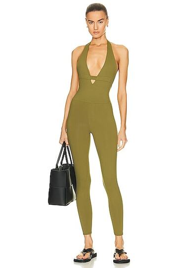 live the process hela jumpsuit in green