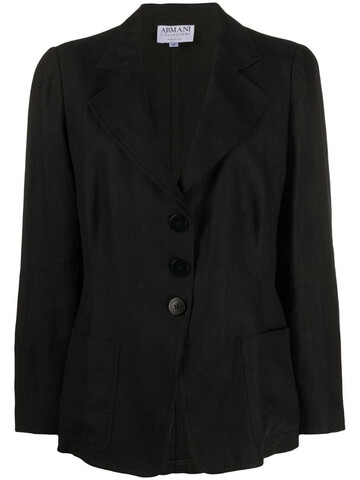 Giorgio Armani Pre-Owned 1900s notched lapels buttoned blazer in black