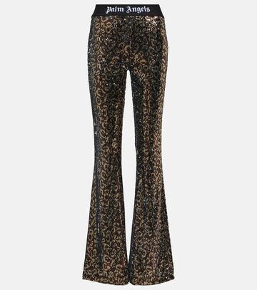 palm angels sequined flared pants