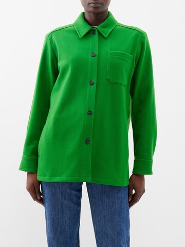 A.P.C. A.P.C. - Darlene Wool-blend Felt Jacket - Womens - Green