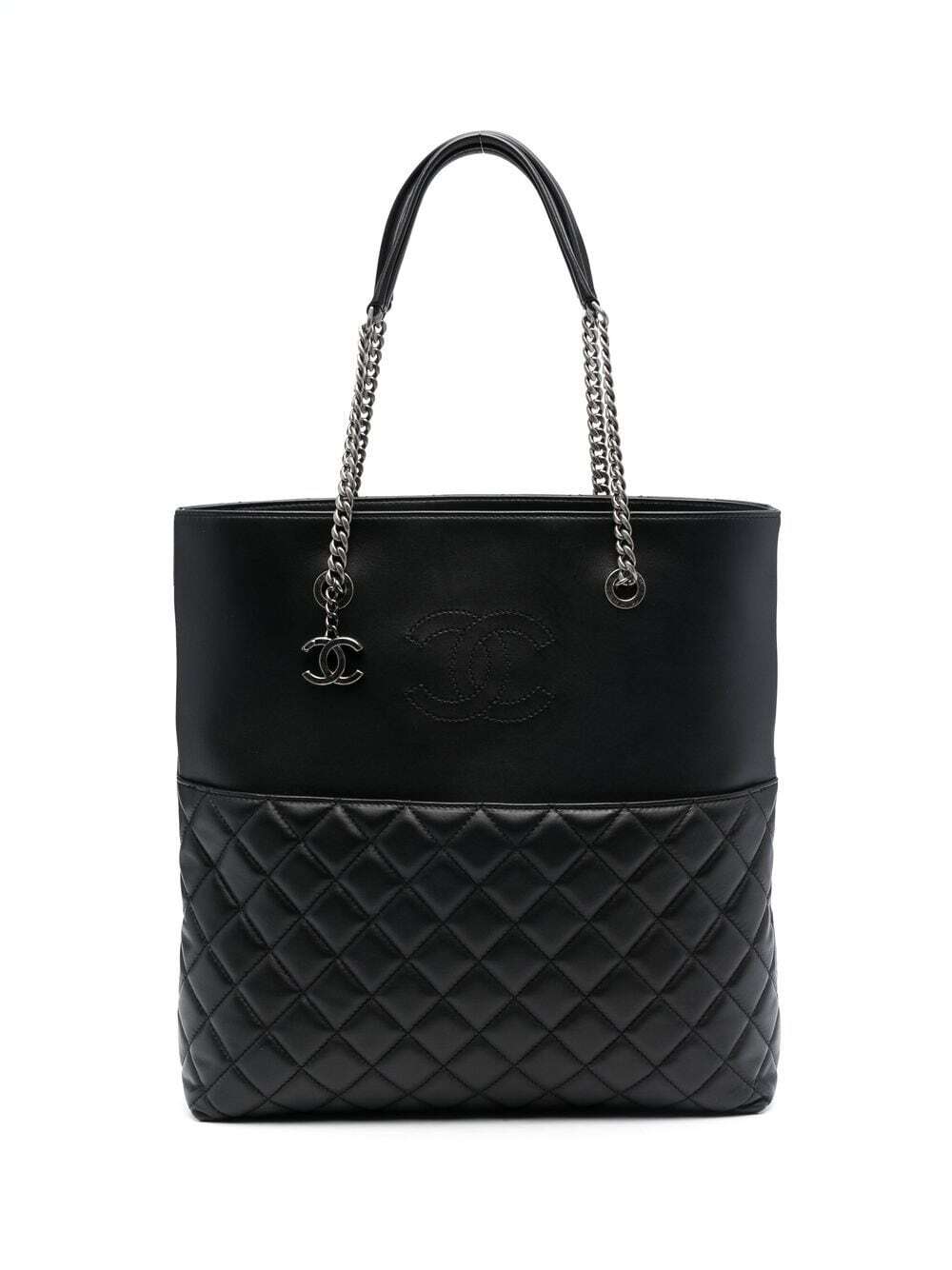 Chanel Pre-Owned 2017 large diamond-quilted tote - Black