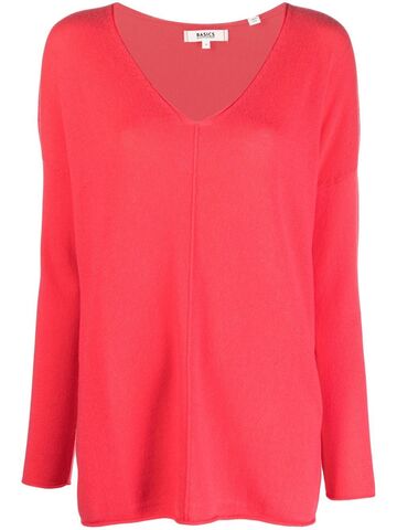 chinti and parker fine-knit v-neck jumper - pink