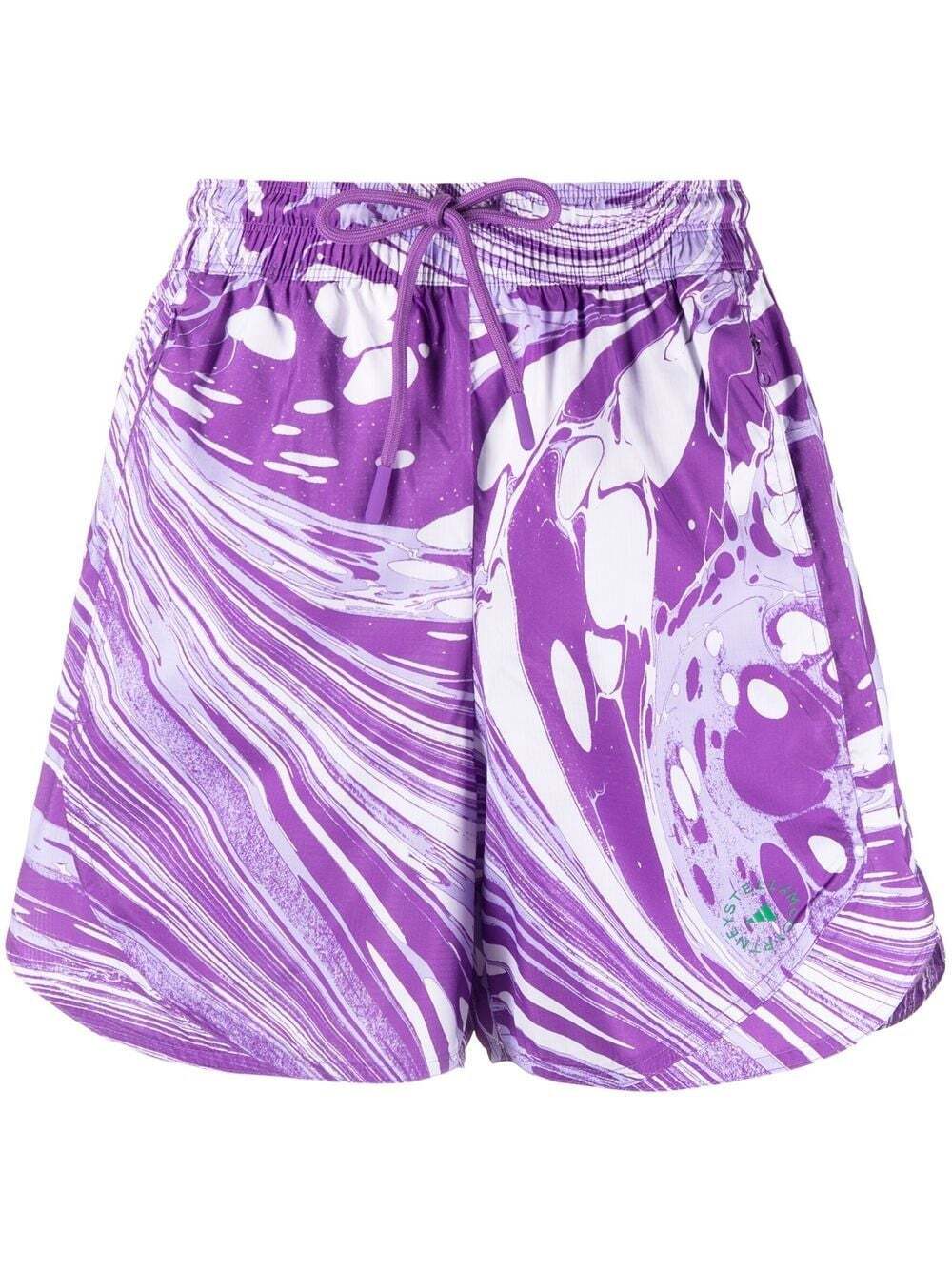 adidas by Stella McCartney TruePurpose printed training shorts - Purple