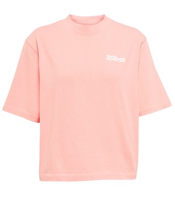 Reina Olga Brooke printed cotton T-shirt in pink