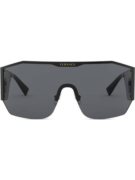 Versace Eyewear oversized mask sunglasses in black