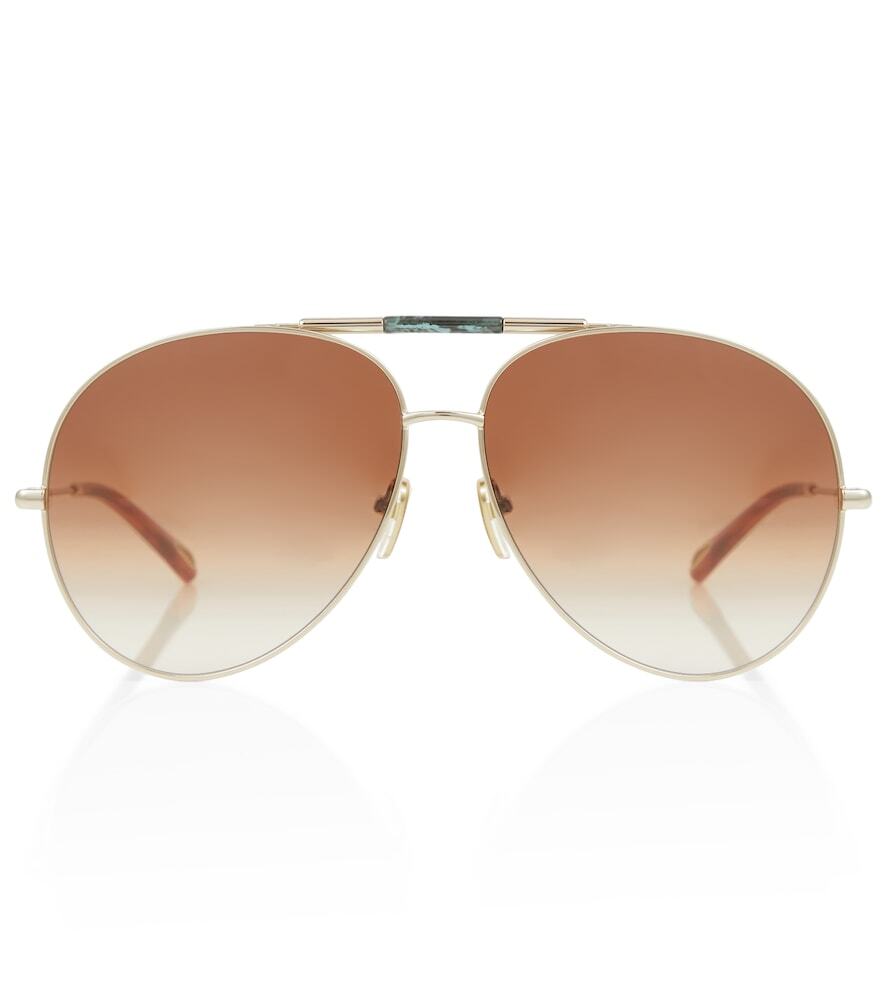 Chloé Ulys aviator sunglasses in gold