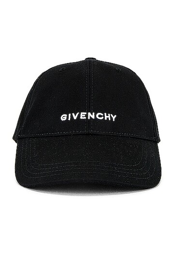 givenchy embroidered logo cap in black