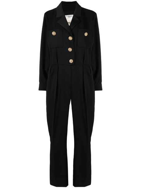 Yves Saint Laurent Pre-Owned rhinestone-embellished buttons jumpsuit in black