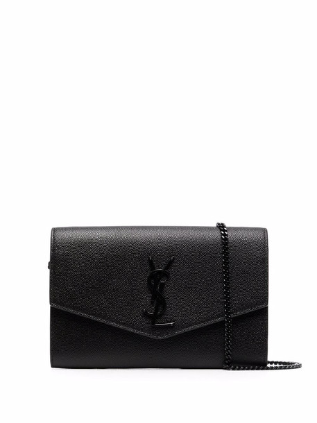 Saint Laurent envelope leather clutch bag - Black