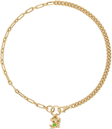 safsafu ssense exclusive gold frog it necklace