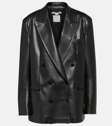 stella mccartney faux leather blazer in black