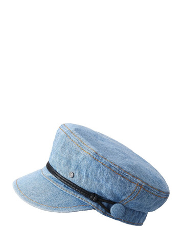 MAISON MICHEL New Abby Washed Cotton Denim Hat