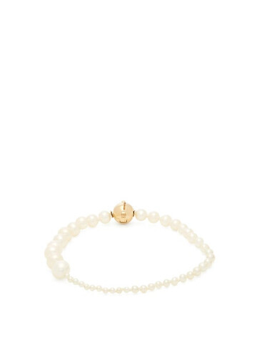 sophie bille brahe - petite peggy pearl & gold bracelet - womens - pearl