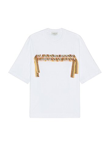 lanvin curblace oversized t-shirt in white