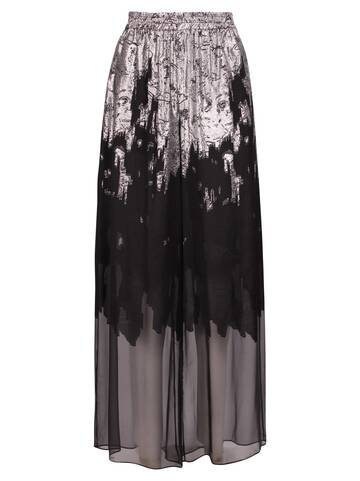 Rochas Long Abstract Pattern Skirt in black