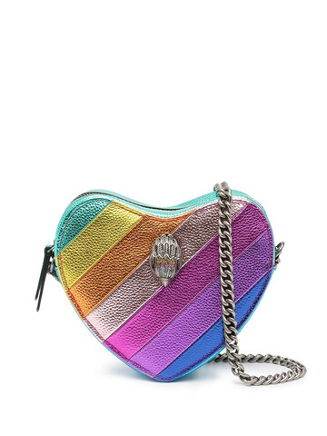 kurt geiger london kensington heart stripe-print crossbody bag - multicolour