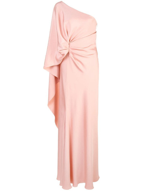 Alberta Ferretti one-shoulder gown in pink