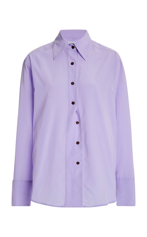 Eftychia Poplin Button-Down Shirt in purple
