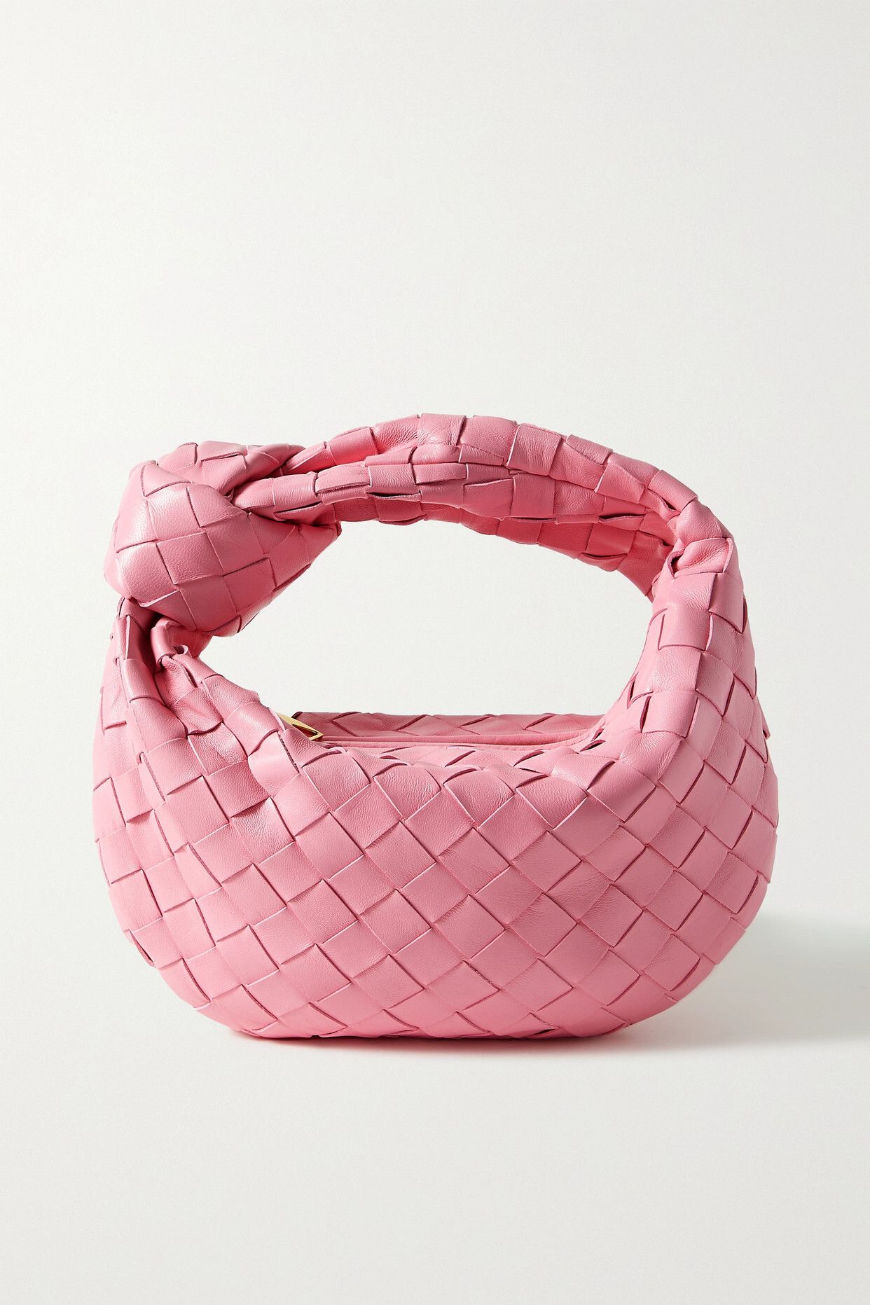 Bottega Veneta - Jodie Mini Knotted Intrecciato Leather Tote - Pink