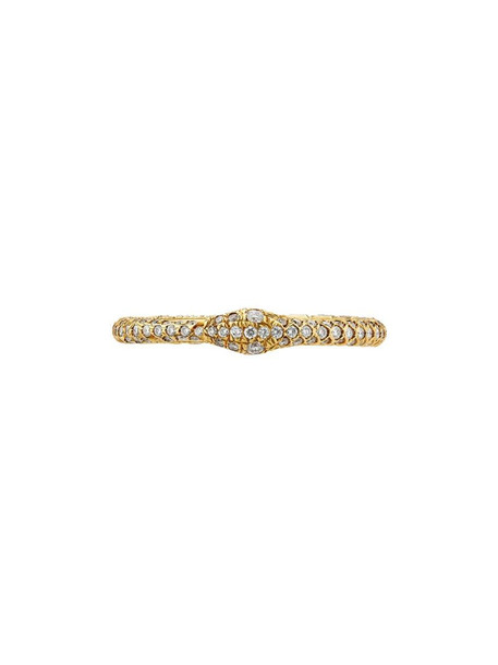 Gucci 18kt yellow gold diamond-encrusted Ouroboros ring