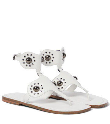 alaã¯a studded thong sandals in white